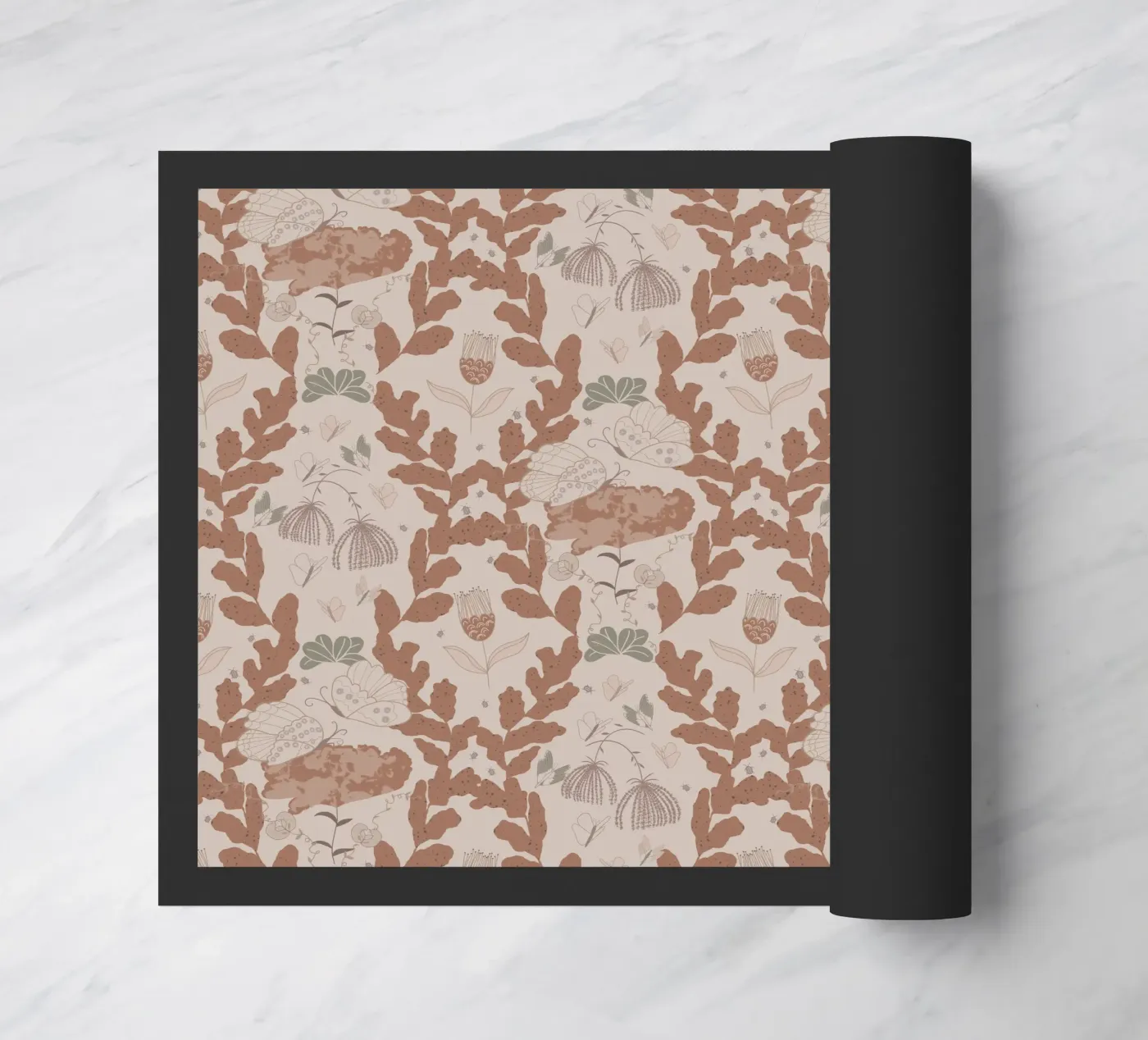 Hovering over a nectar doormat by Mandalla Pattern