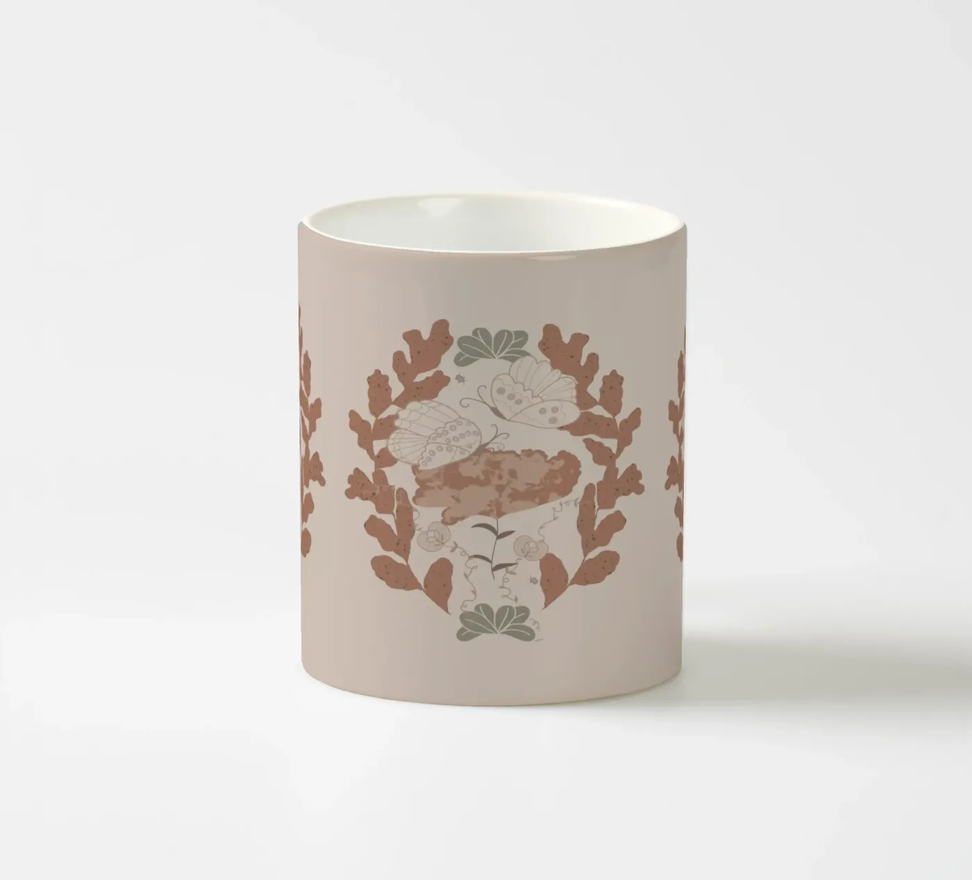 Hovering over a nectar ceramic mug by Mandalla Pattern