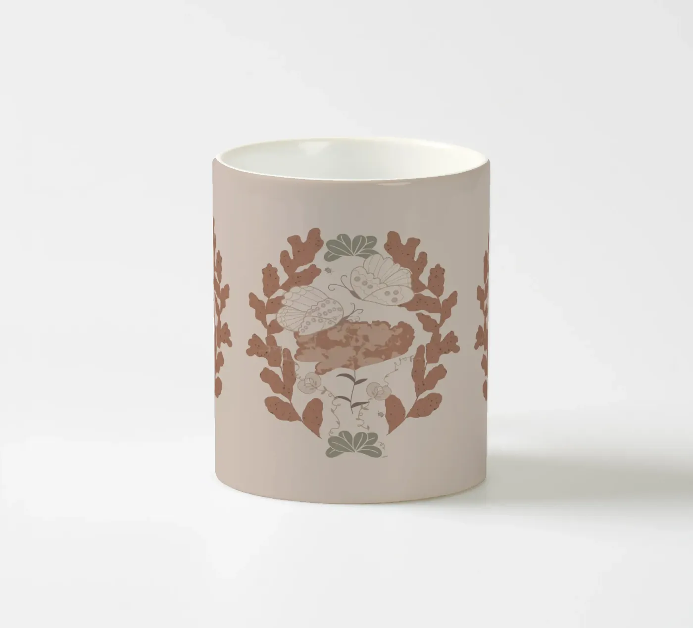 Hovering over a nectar ceramic mug by Mandalla Pattern