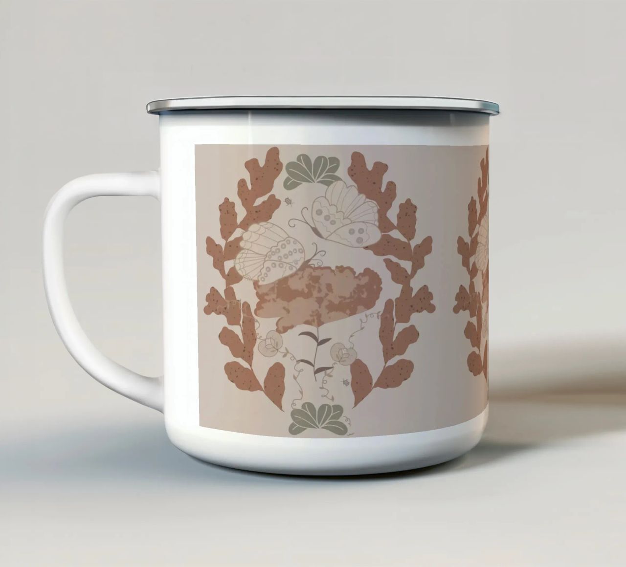 Hovering over a nectar emaille mok van Mandalla Pattern