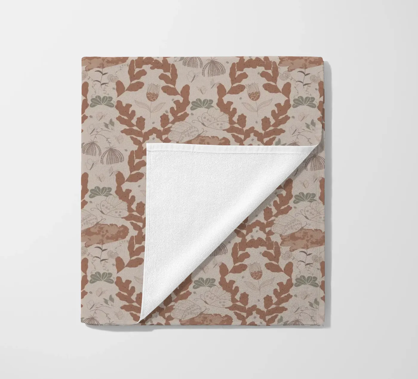 Hovering over a nectar beach towel by Mandalla Pattern