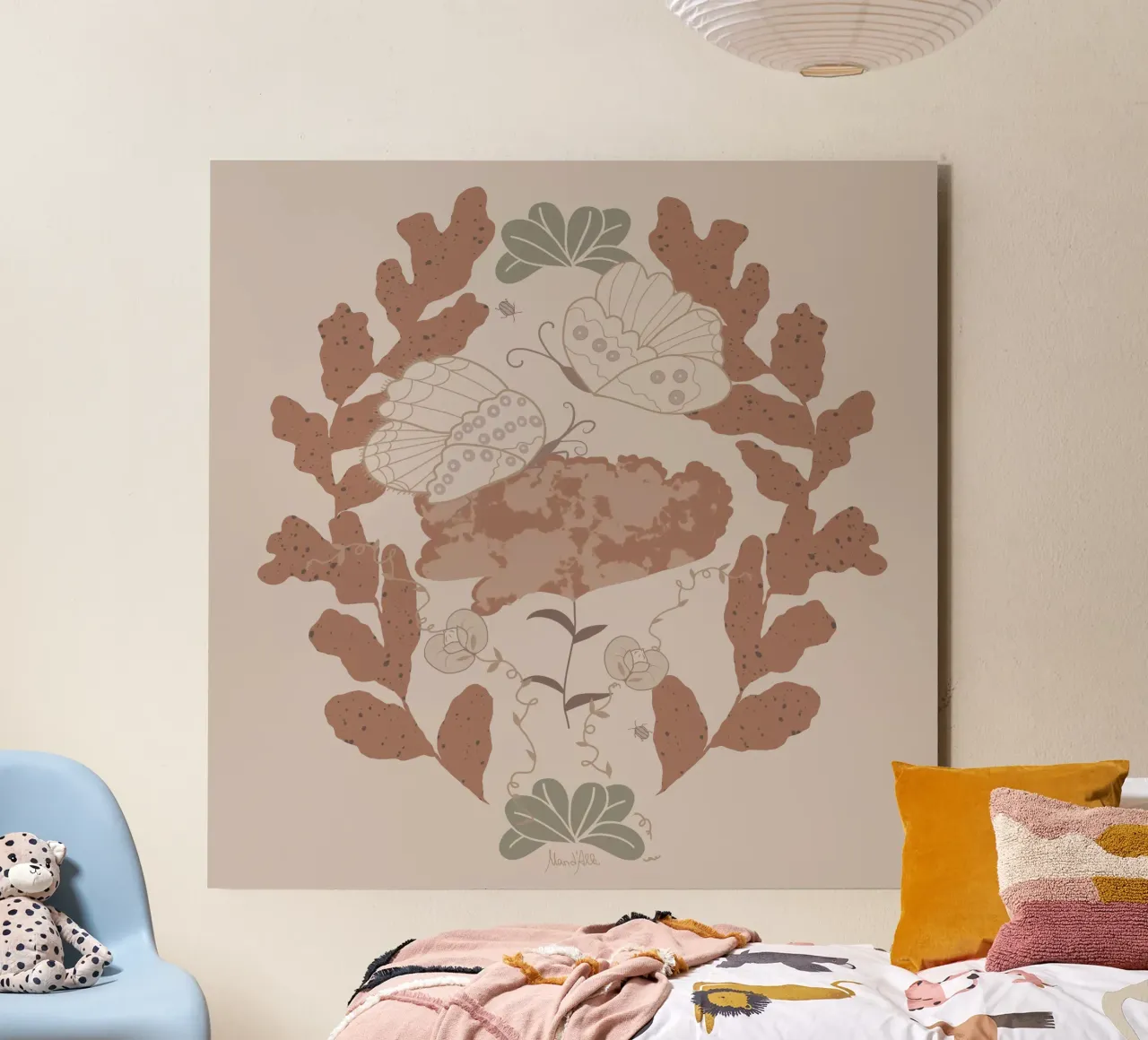 Hovering over a nectar alluminio dibond da Mandalla Pattern