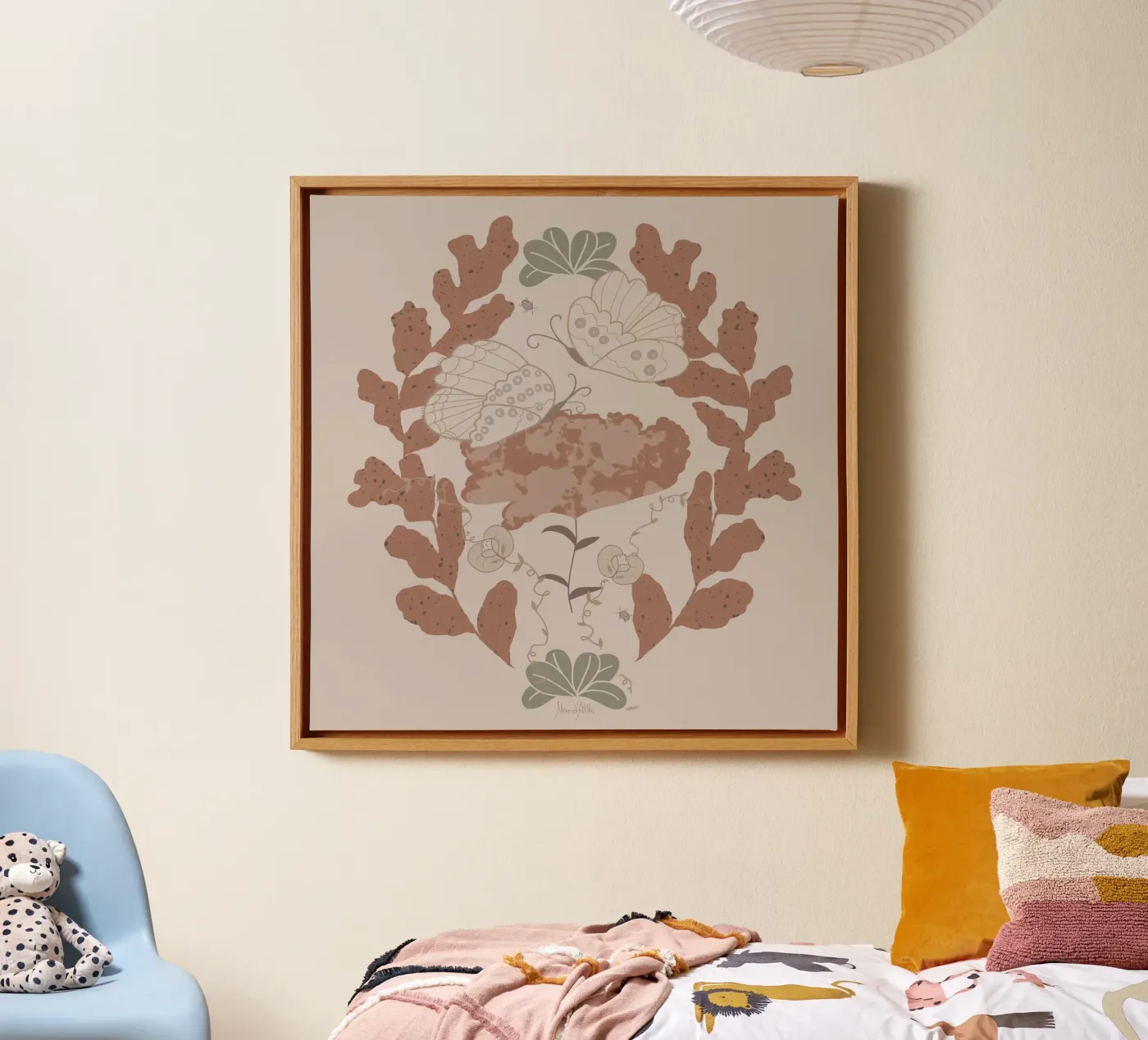 Hovering over a nectar canvas by Mandalla Pattern