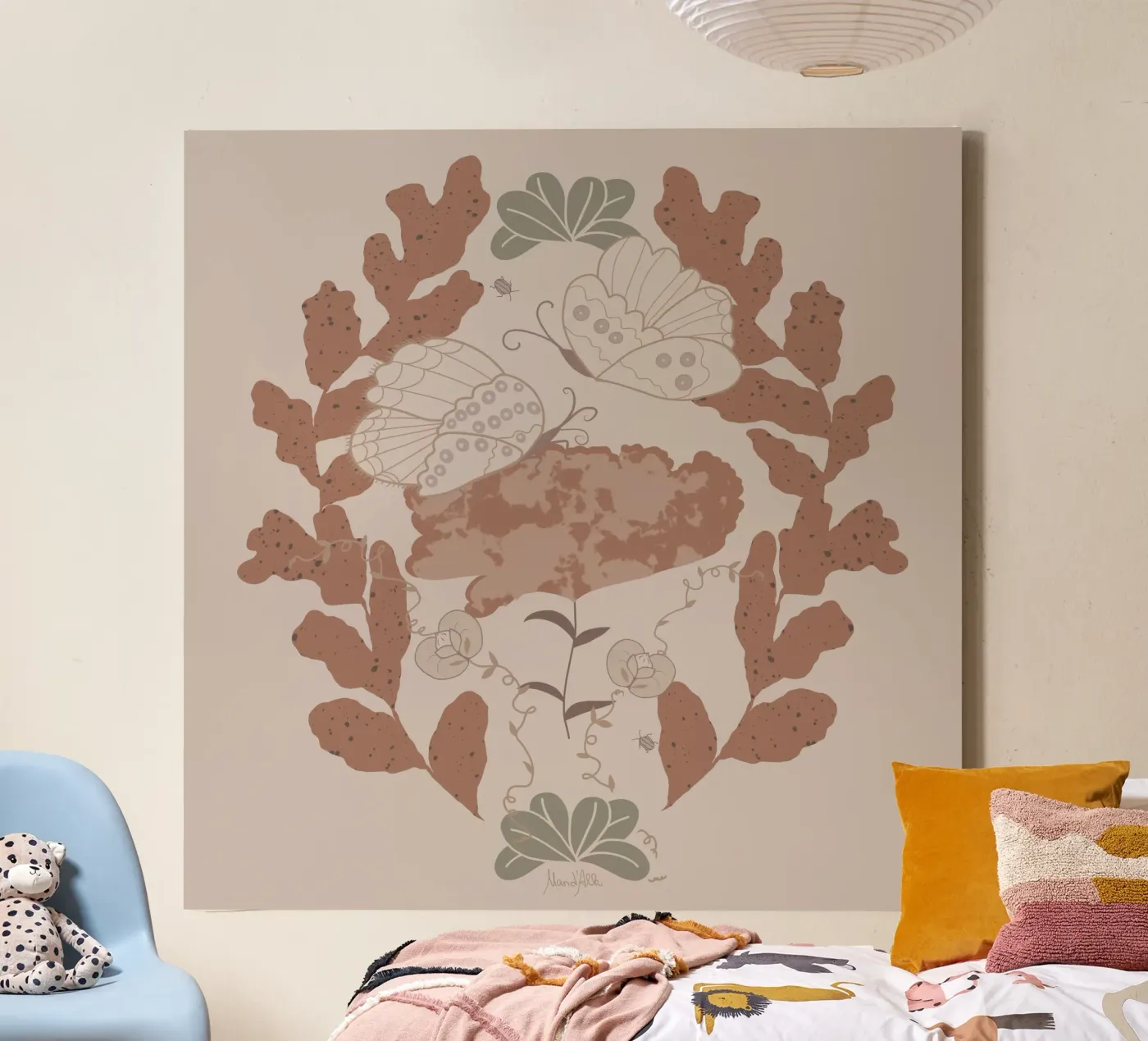 Hovering over a nectar canvas by Mandalla Pattern