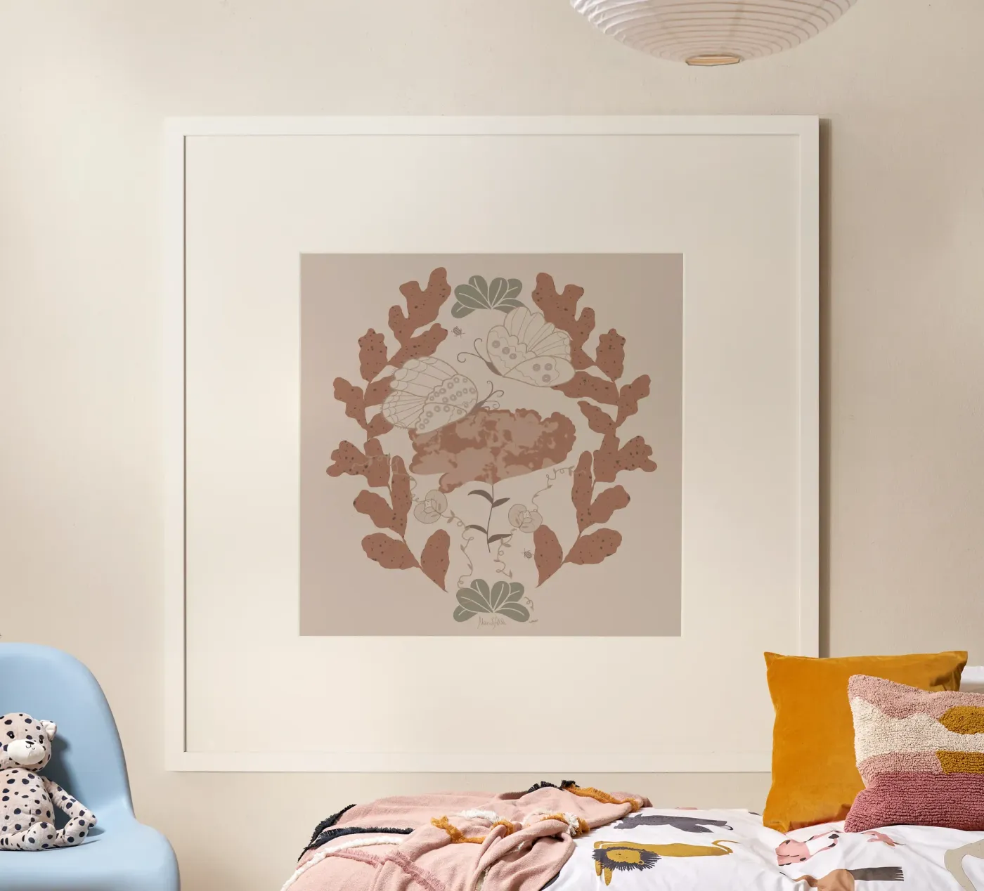 Hovering over a nectar Poster von Mandalla Pattern
