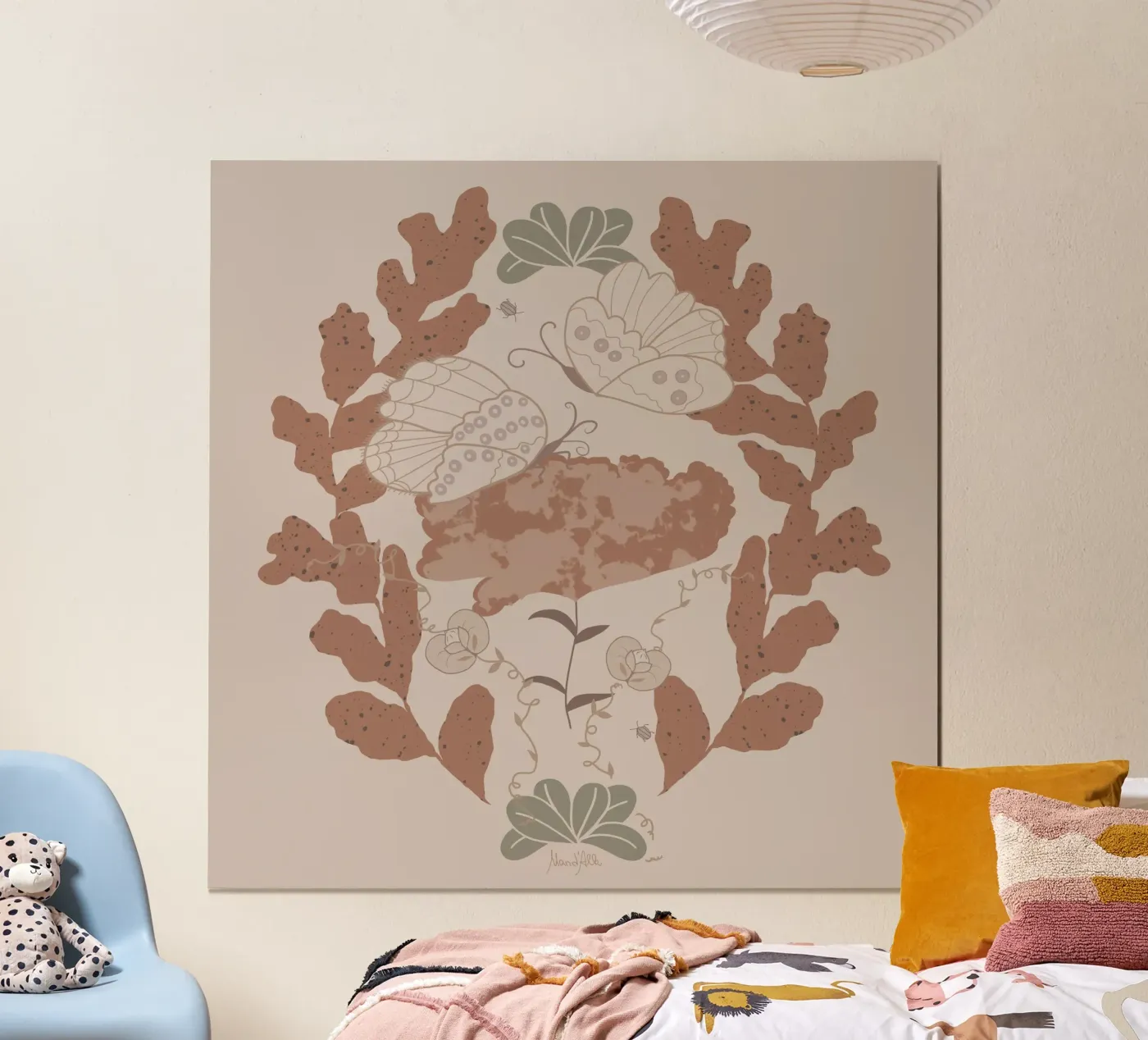 Hovering over a nectar Poster von Mandalla Pattern