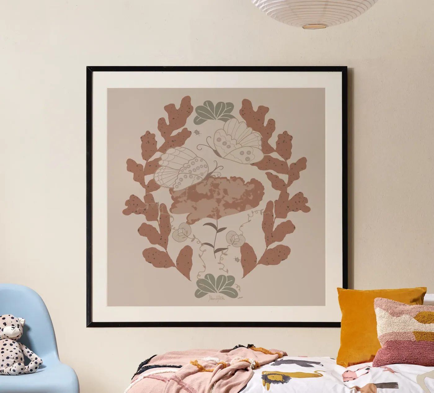 Hovering over a nectar Poster von Mandalla Pattern