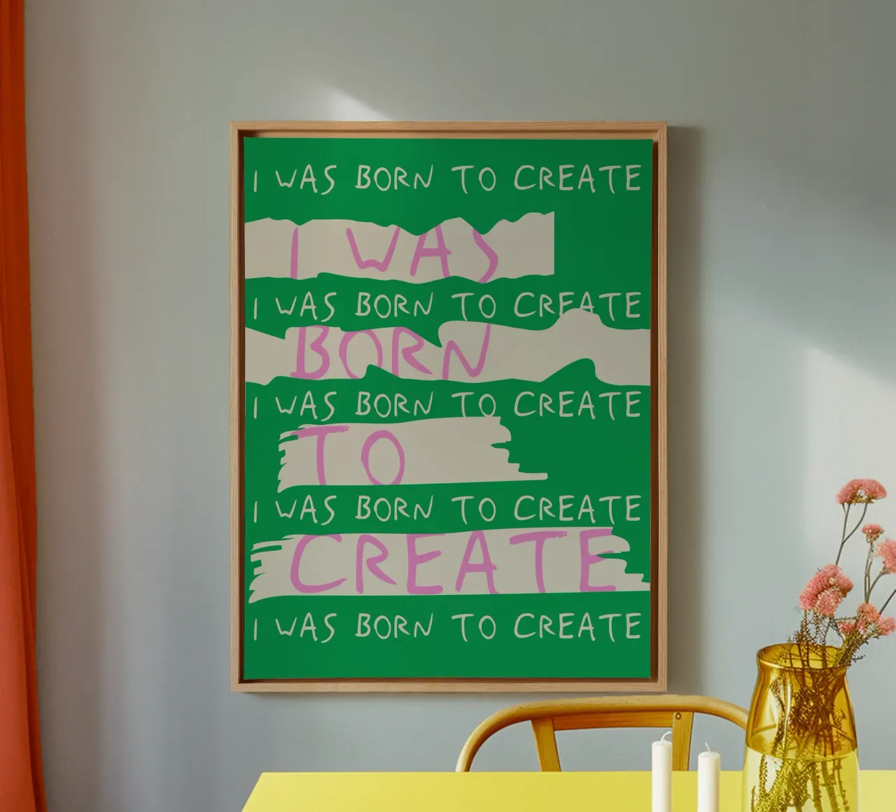 Born To Create canvas van treechild