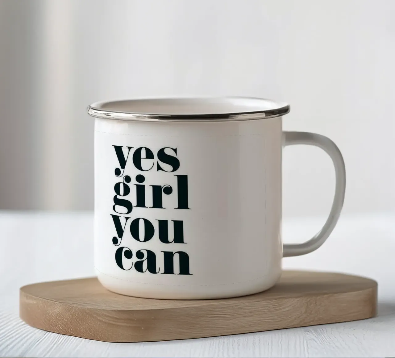 Yes Girl, You Can tazza in smalto da Inspiration