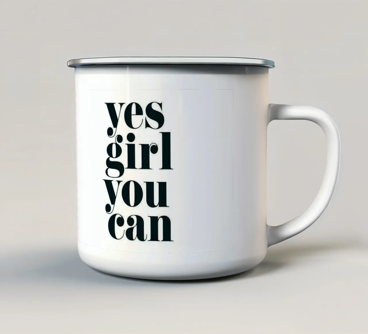 Yes Girl, You Can tazza in smalto da Inspiration