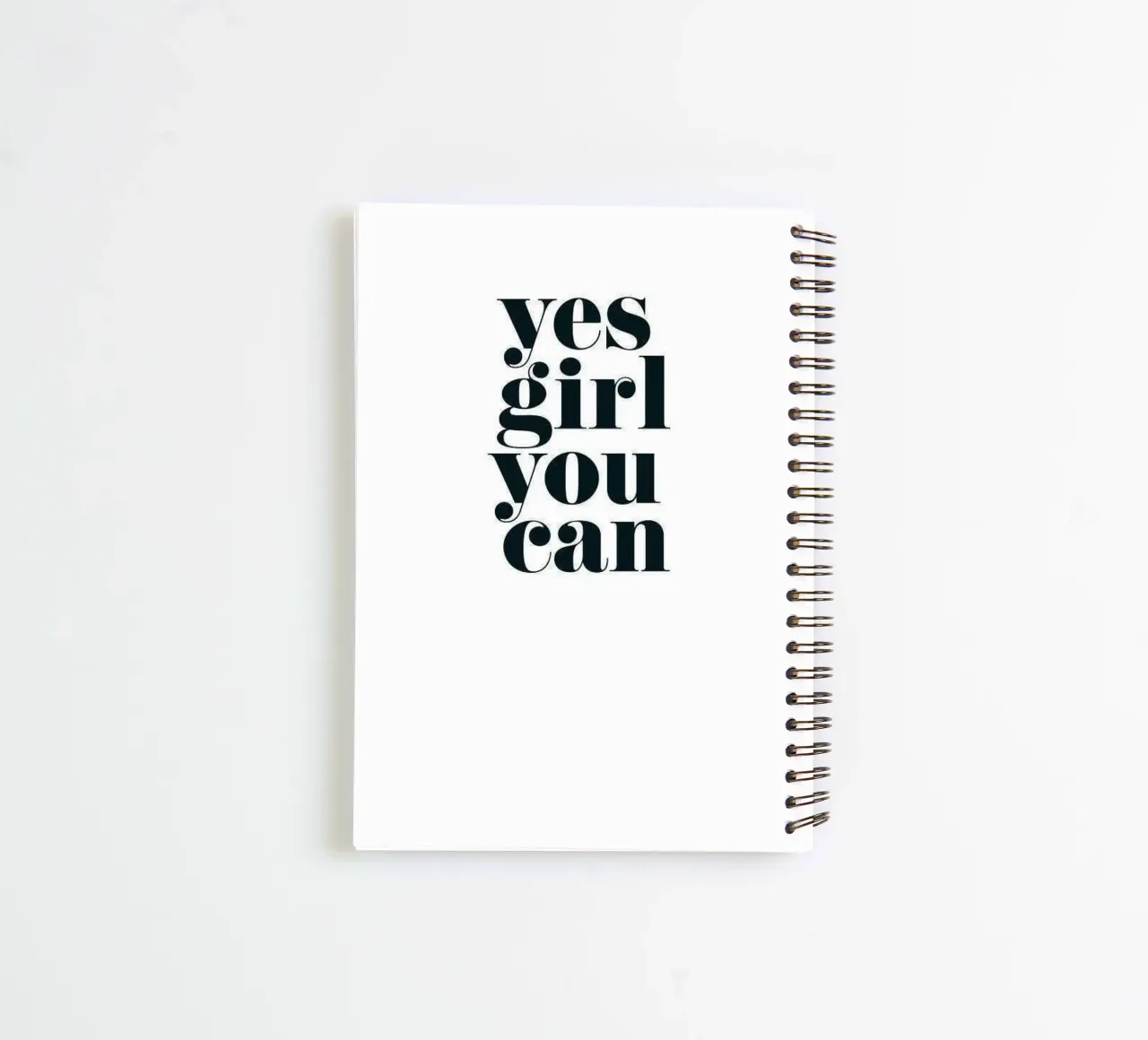Yes Girl, You Can spiral notebook by Inspiration
