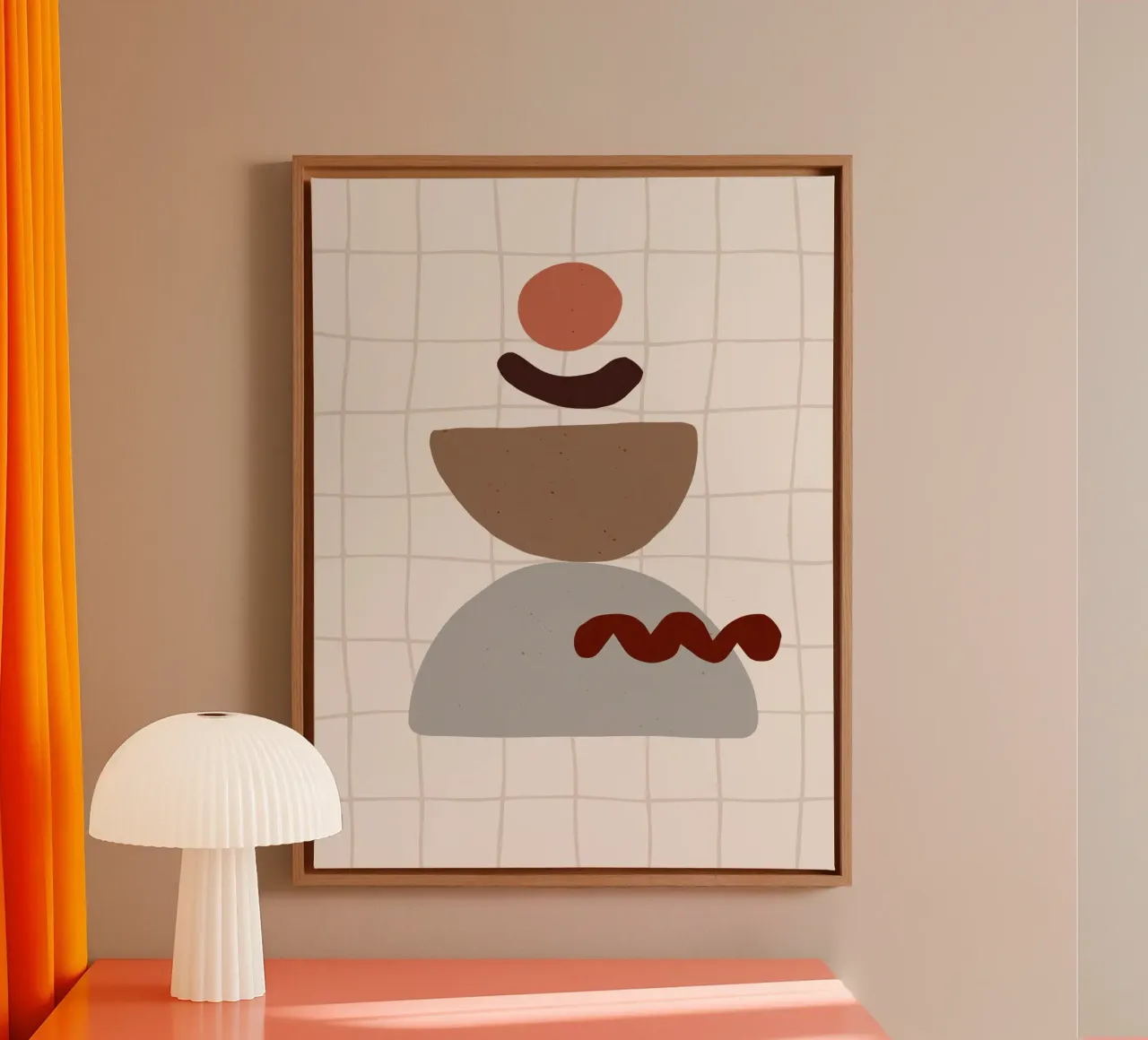 Summer Art Line No 41 tela con Cornice a cassetta da treechild