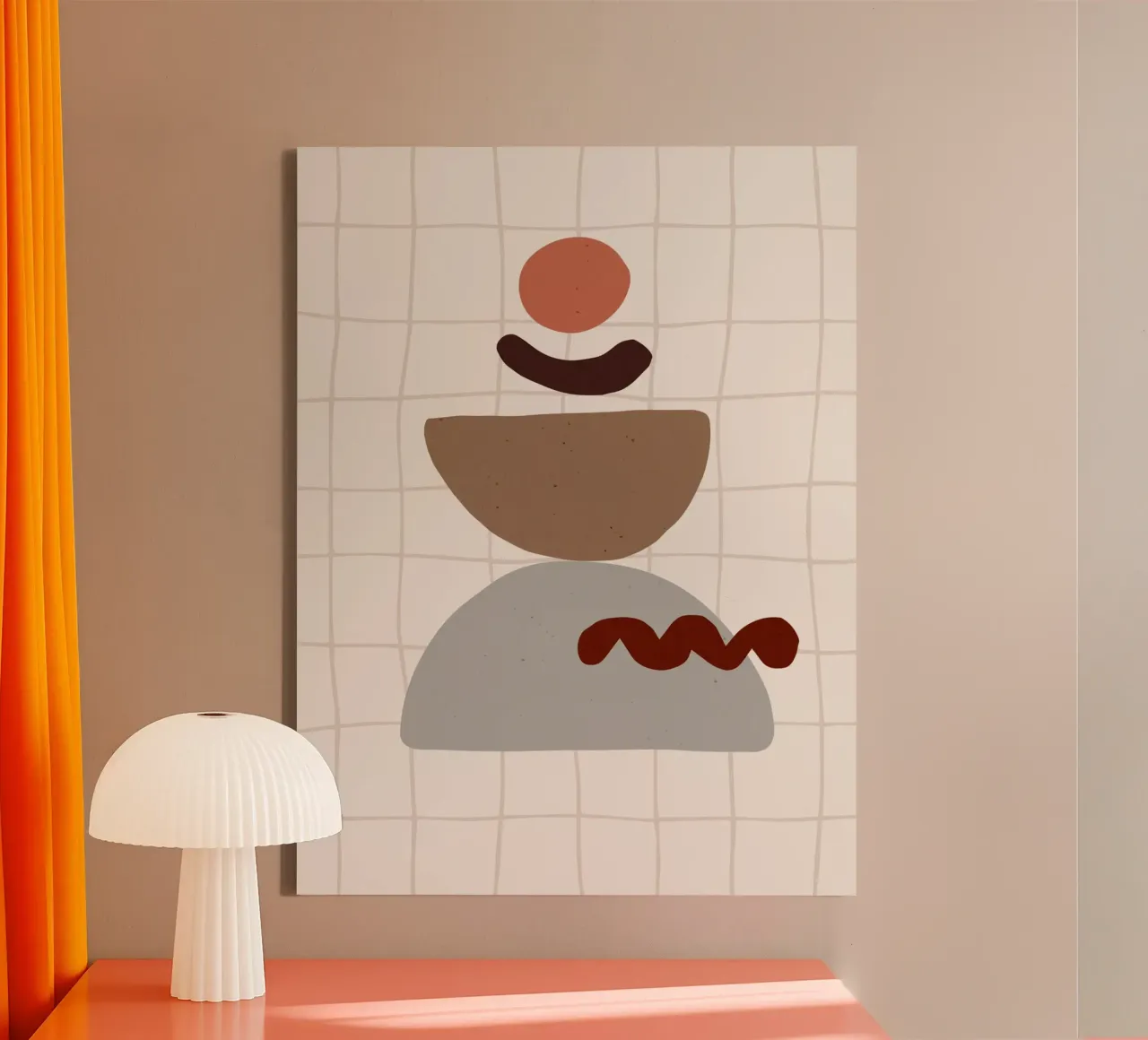 Summer Art Line No 41 tela con Cornice a cassetta da treechild