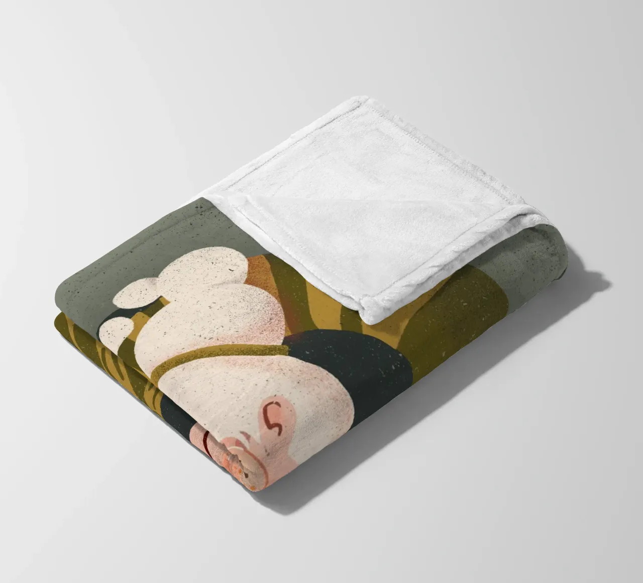 Funky lady with stars fleece blanket by Bold & Beautiful