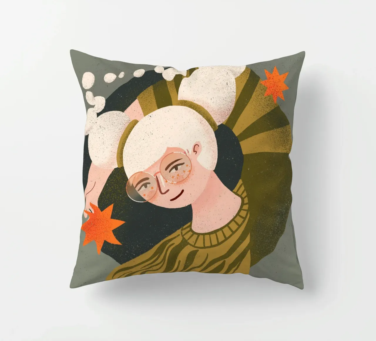 Donna funky con stelle cuscino da Bold & Beautiful