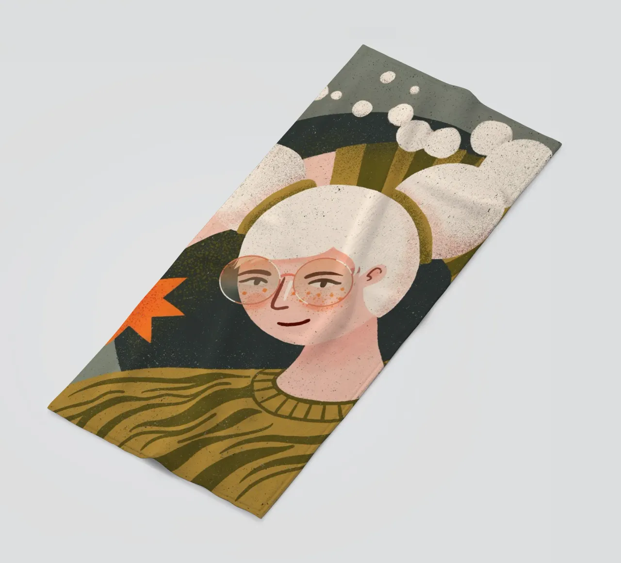 Funky Lady mit Sternen Strandtuch von Bold & Beautiful