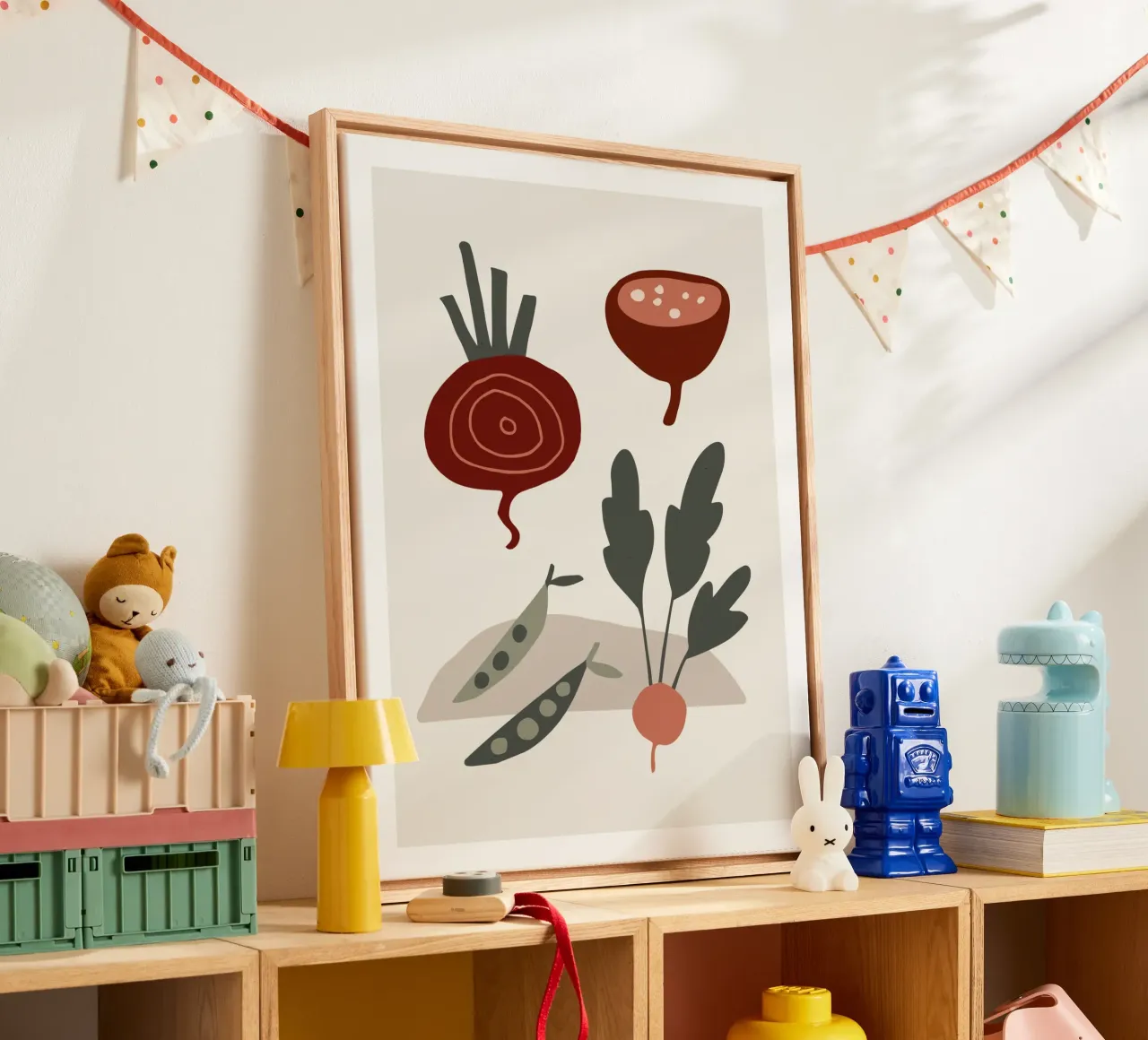 Summer Art Line No 45 canvas met Baklijst van treechild
