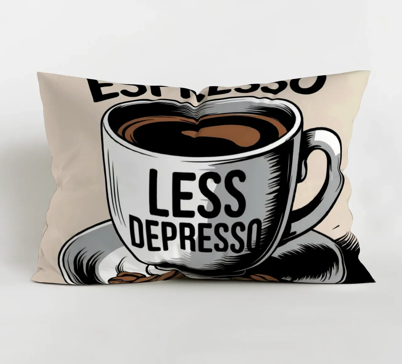 More Espresso Less Depresso cuscino da logic