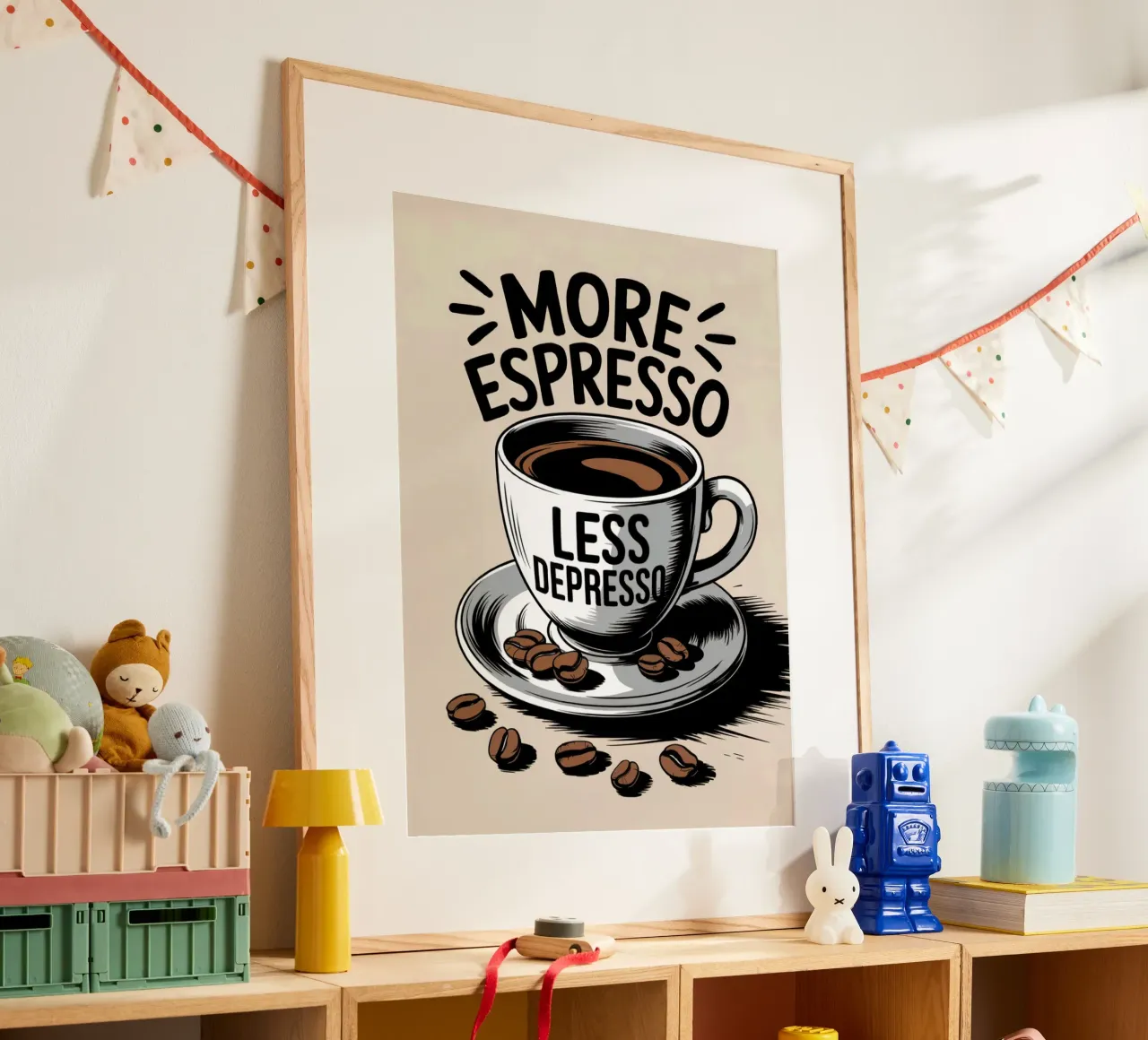 Plus d'Espresso Moins de Depresso poster de logic