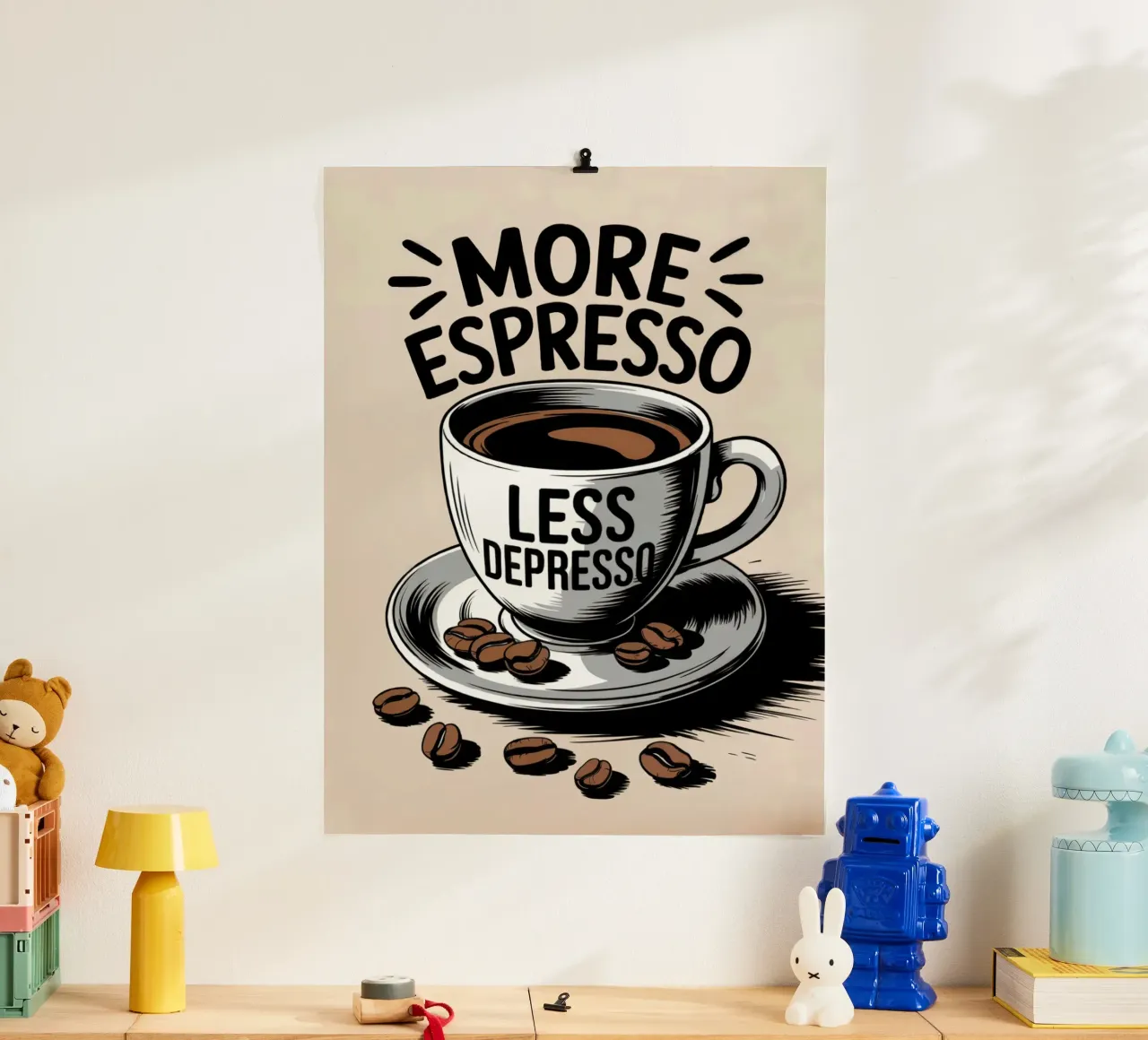 Plus d'Espresso Moins de Depresso poster de logic