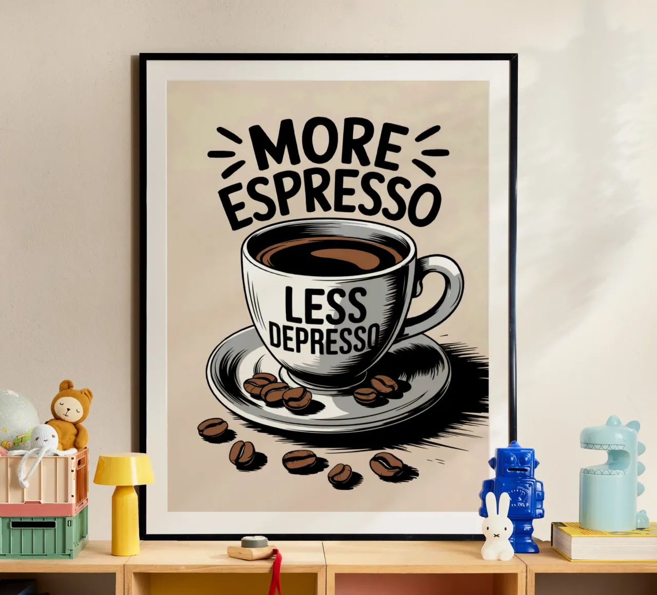 Plus d'Espresso Moins de Depresso poster de logic
