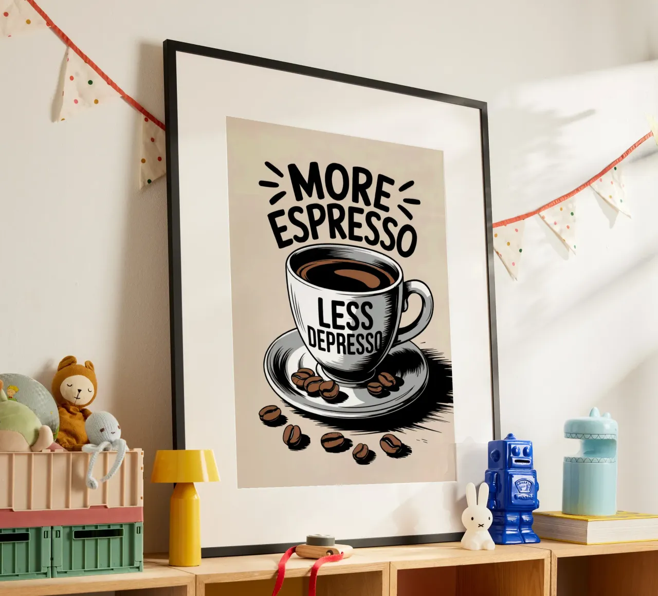 Plus d'Espresso Moins de Depresso poster de logic