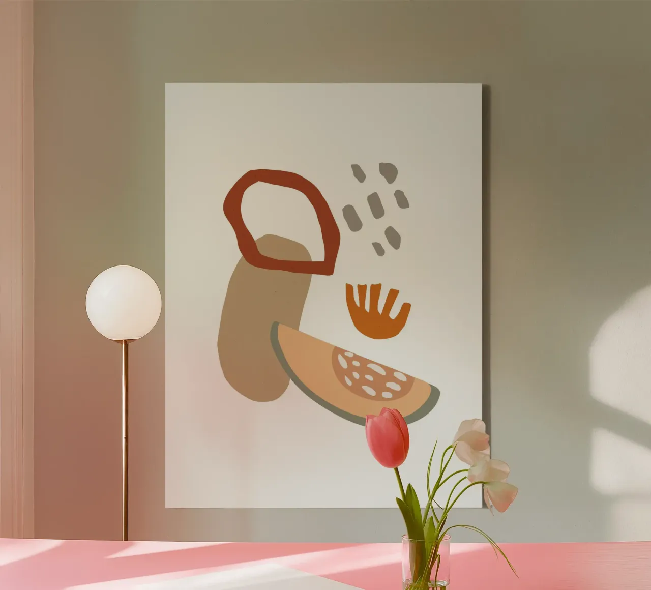 Summer Art Line No 48 canvas met Baklijst van treechild