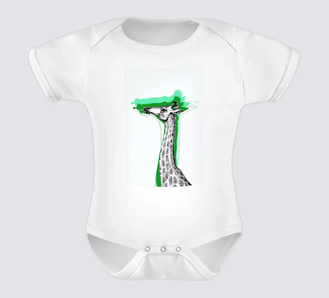 Cool Giraffe Kurzarm Babybody von Rococco LA