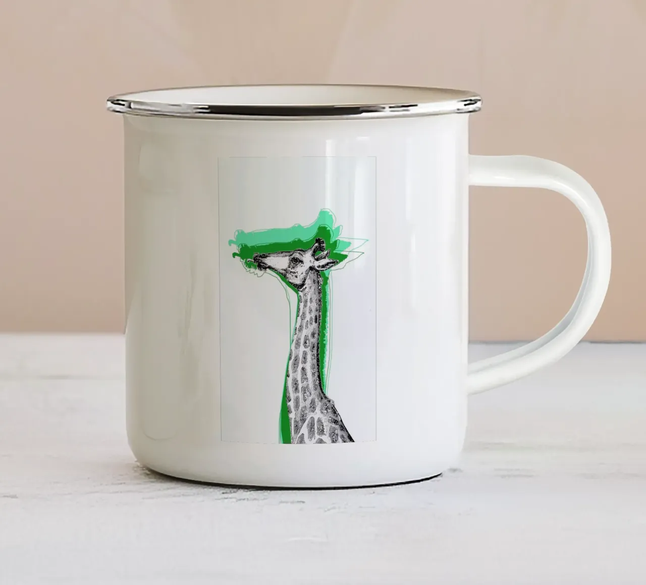Cool Giraffe tazza in smalto da Rococco LA