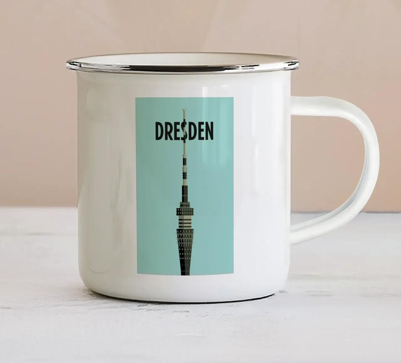 Dresden tazza in smalto da Designliga Products GmbH & Co. KG