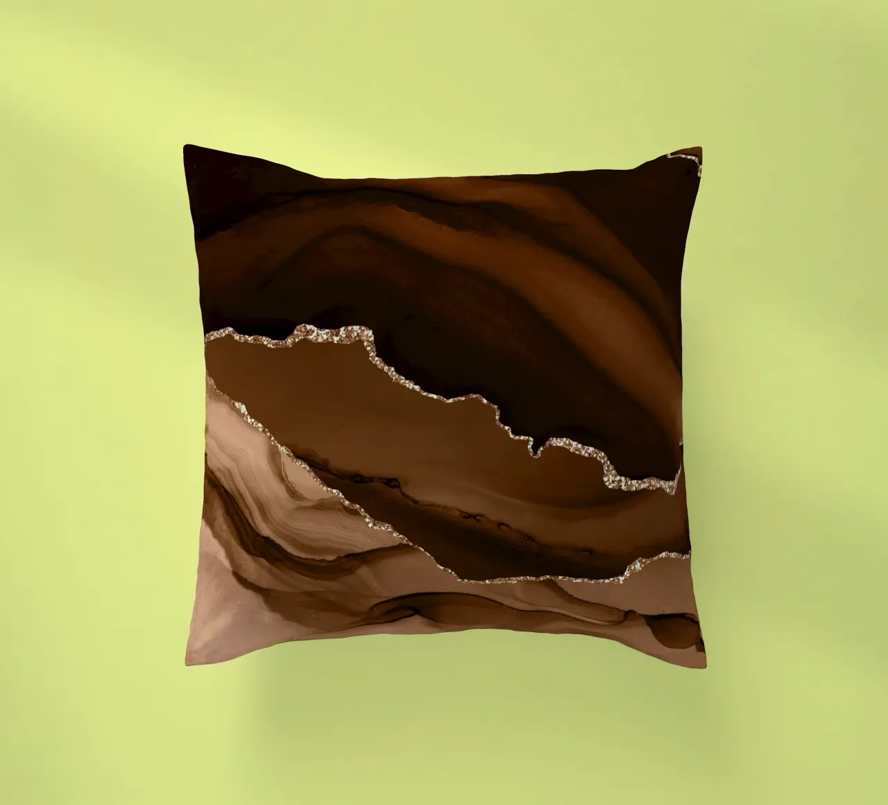 Agata marrone e oro Texture 12 cuscino da Gemstone Textures