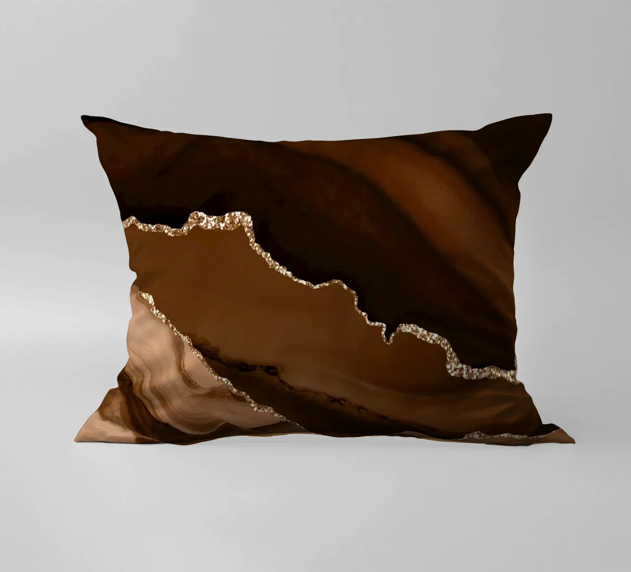 Agata marrone e oro Texture 12 cuscino da Gemstone Textures
