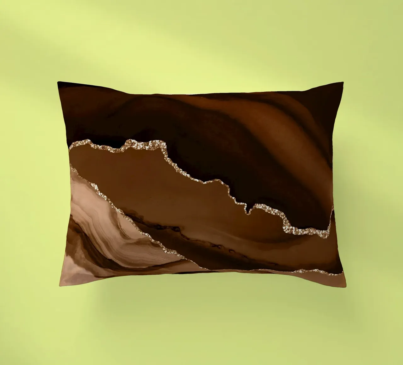 Agata marrone e oro Texture 12 cuscino da Gemstone Textures