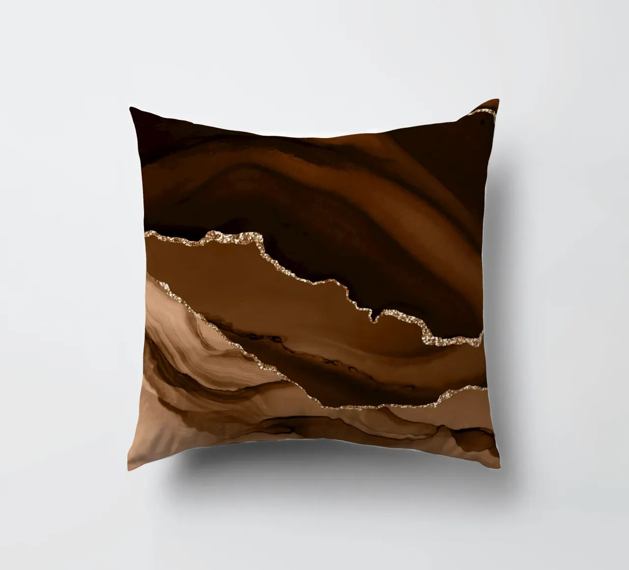 Agata marrone e oro Texture 12 cuscino da Gemstone Textures