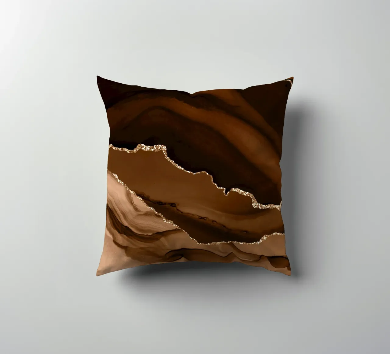Agata marrone e oro Texture 12 cuscino da Gemstone Textures