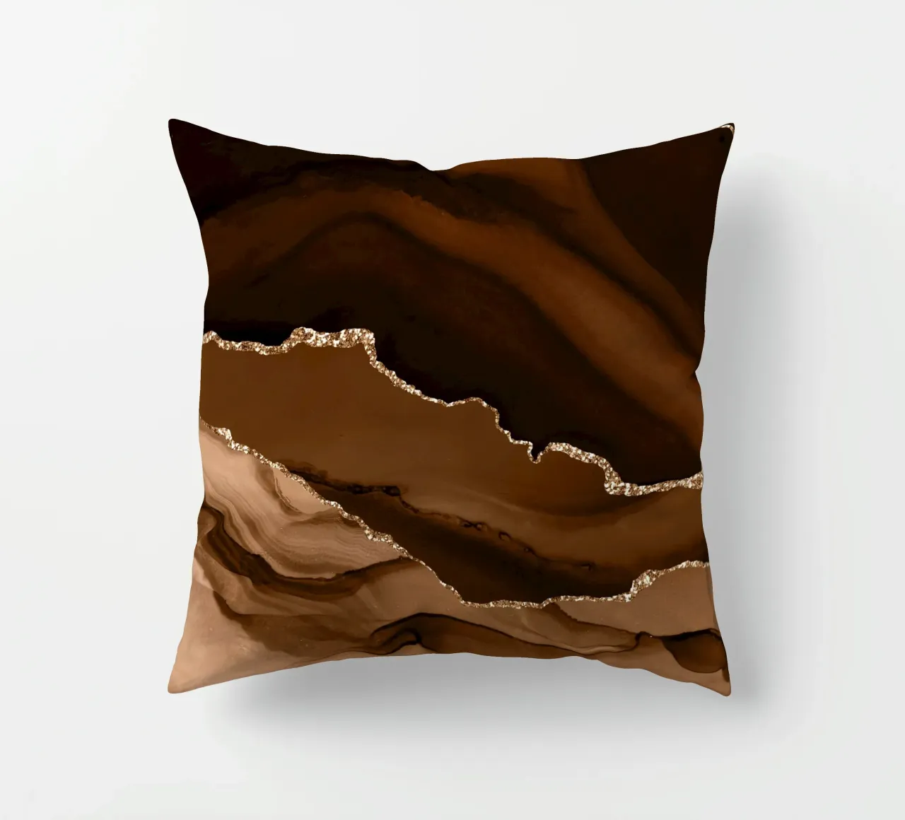 Agata marrone e oro Texture 12 cuscino da Gemstone Textures