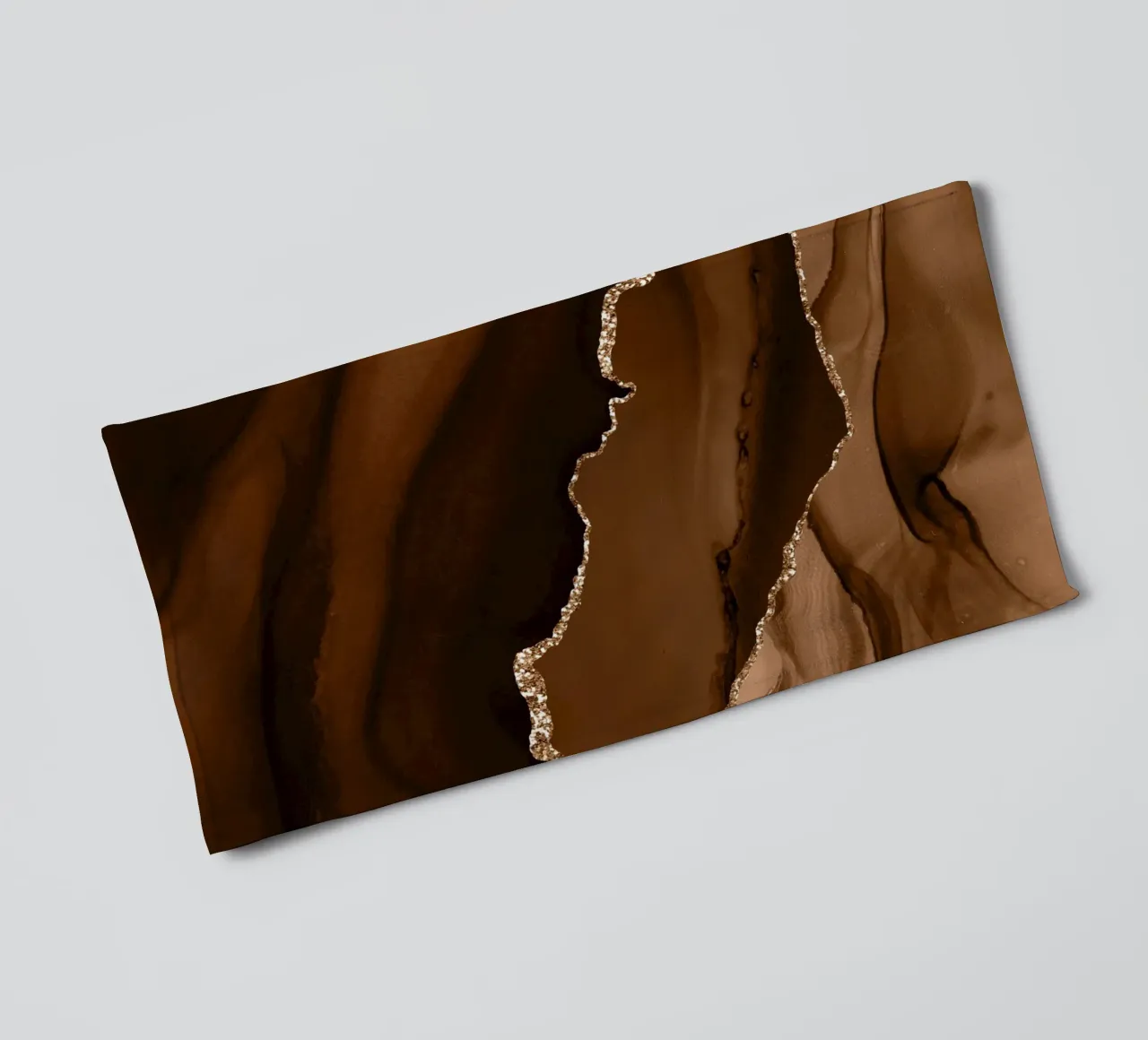Agata marrone e oro Texture 12 asciugamano da bagno da Gemstone Textures
