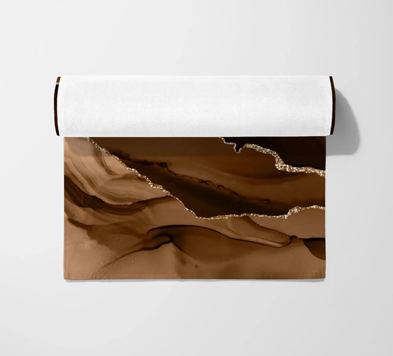 Agata marrone e oro Texture 12 telo mare da Gemstone Textures