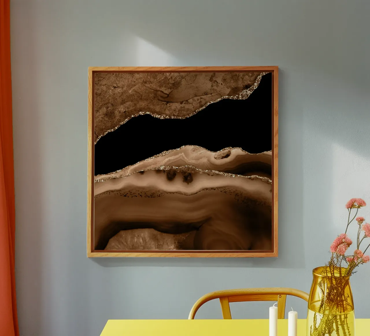 Agata marrone e oro 13 plexiglass da Gemstone Textures
