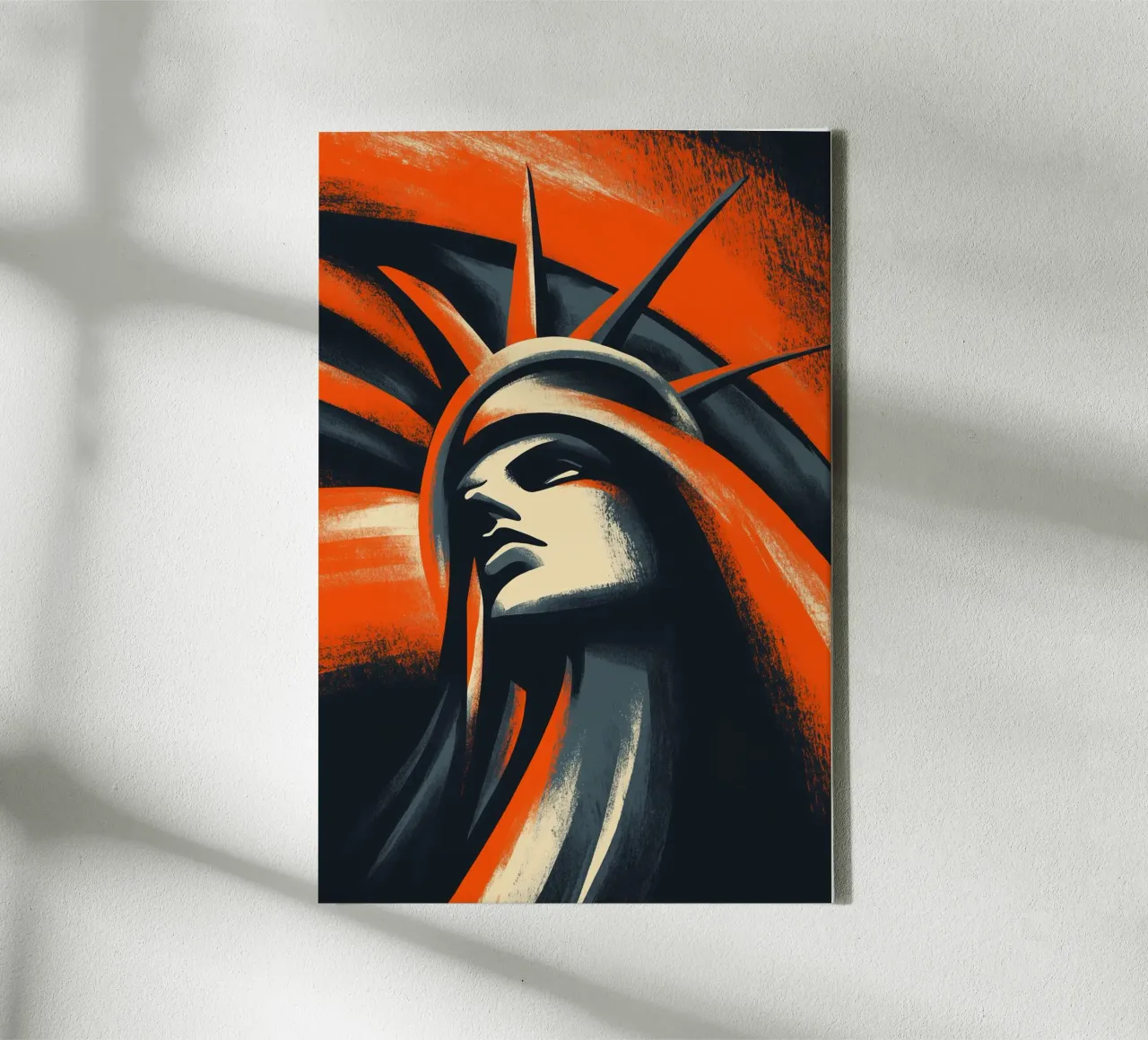 The flame of freedom in the storm of time canvas with Floater frame by melipo-art