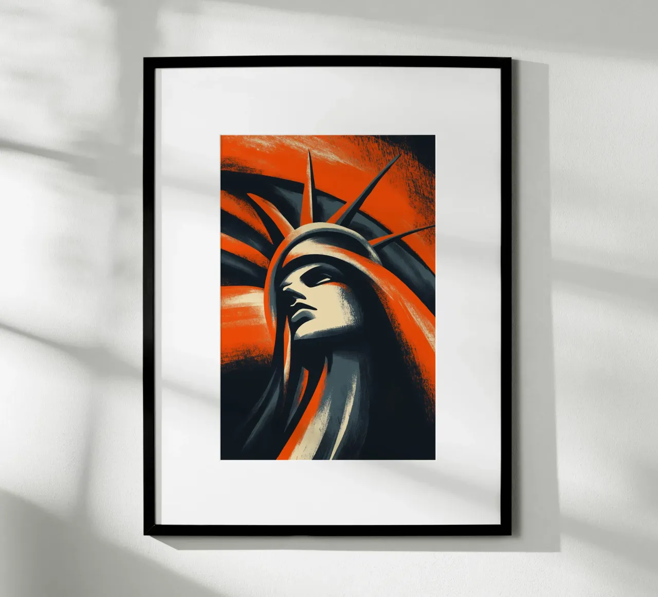 La fiamma della libertà nella tempesta del tempo poster con telaio in legno da melipo-art