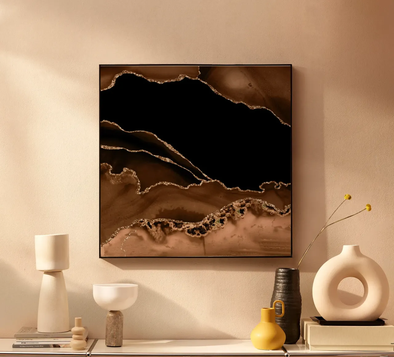 Agata marrone e oro 14 plexiglass da Gemstone Textures