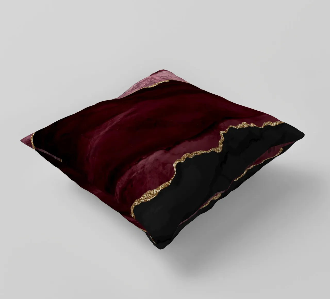 Texture Agata Borgogna e Oro 01 cuscino da Gemstone Textures