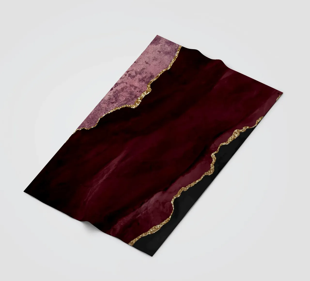 Texture Agata Borgogna e Oro 01 coperta in pile da Gemstone Textures
