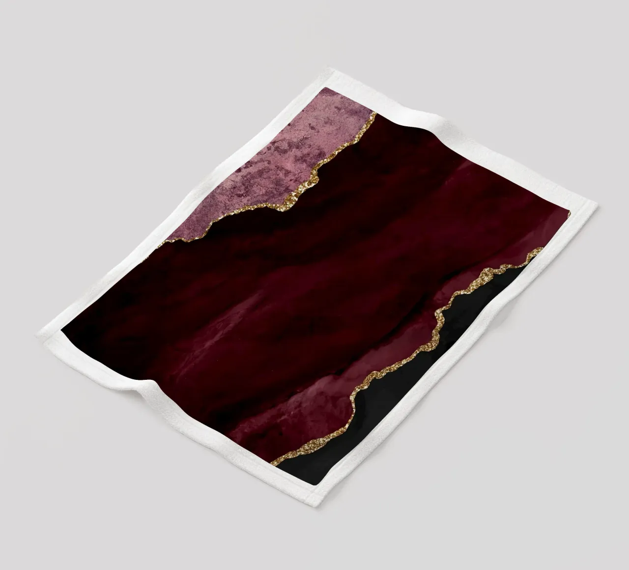 Texture Agata Borgogna e Oro 01 coperta in pile da Gemstone Textures