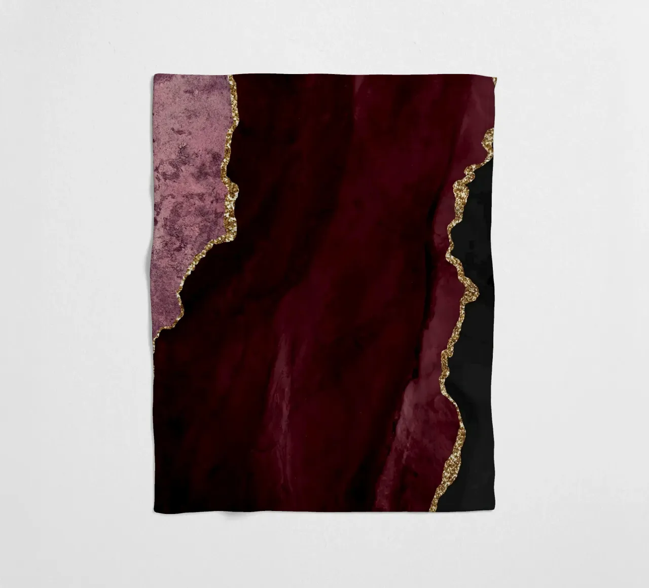 Texture Agata Borgogna e Oro 01 coperta in pile da Gemstone Textures