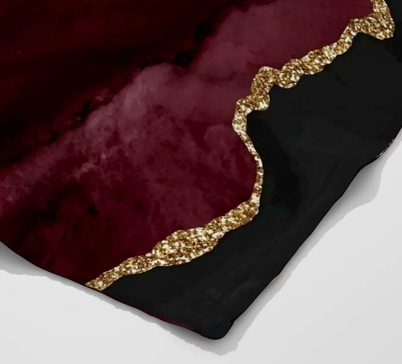 Texture Agata Borgogna e Oro 01 coperta in pile da Gemstone Textures
