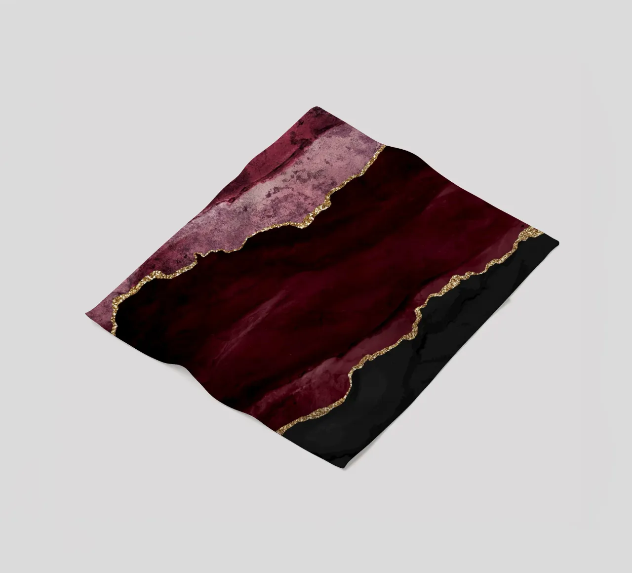 Texture Agata Borgogna e Oro 01 coperta in pile da Gemstone Textures