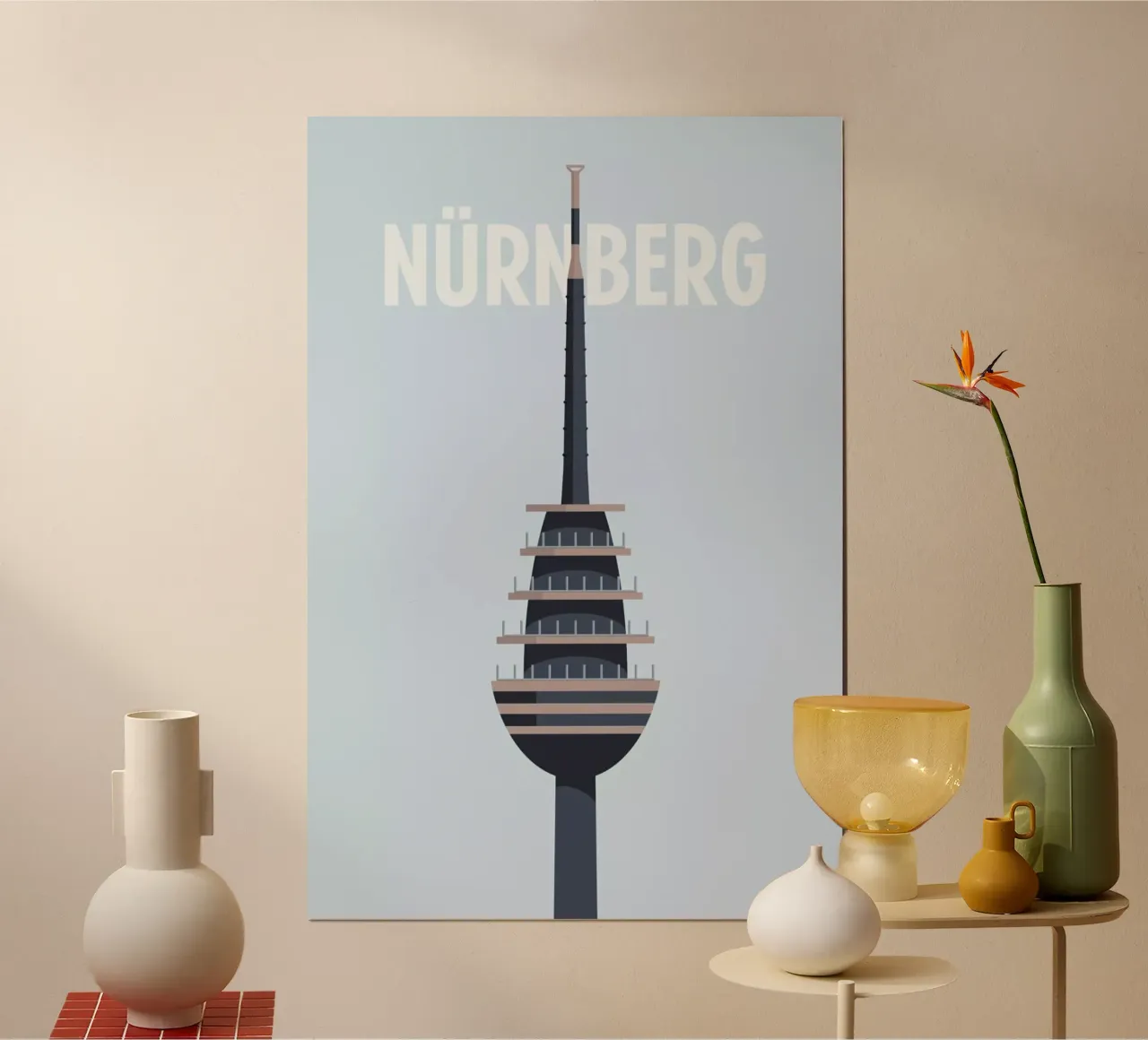 Nürnberg poster con telaio in legno da Designliga Products GmbH & Co. KG