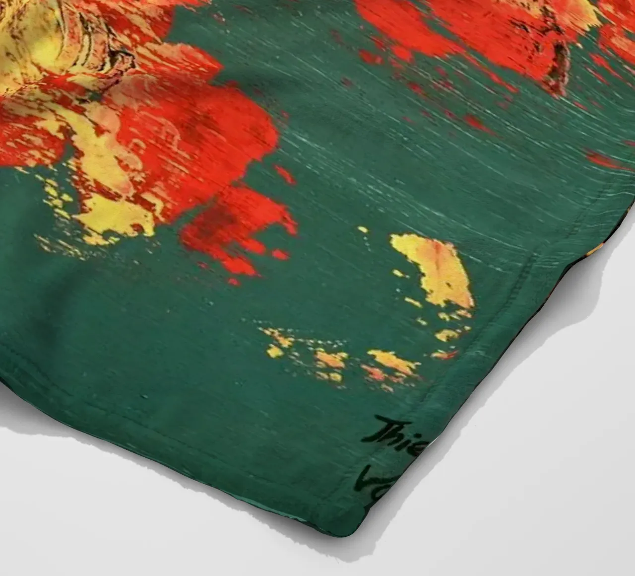 IDEAL GIFT 128 fleece blanket by Thierry Vobmann Abstract painting